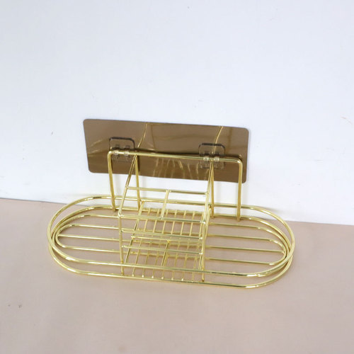 Nordic iron toothbrush holder, tooth cup set, mouthwash cup holder, punch-free adhesive wall-mounted storage rack