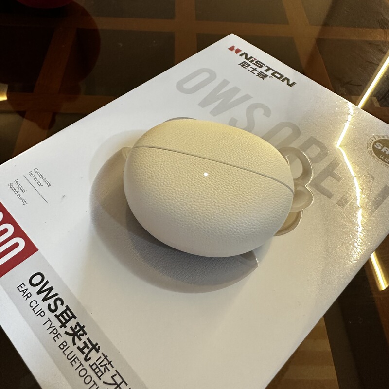 インテリジェントレザーテクスチャクリップオンイヤー Bluetooth ヘッドセットオープンワイヤレス Bluetooth ヘッドセットノイズリダクション OWS スポーツ超長バッテリー寿命|undefined