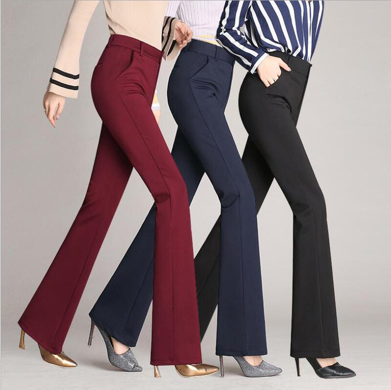 Cross-border supply of new micro-pants pants pants large size flared pants pants women's pants straight high waist work pants women's pants