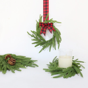 Norfolk Pine Pe Soft Plastic Christmas Wreath Artificial Pine and Cypress Christmas Closet Decoration Manufacturer Now Cross-Border