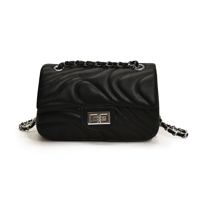 Bolsos de cadena de moda de comercio exterior para mujer 2025 nuevo bolso de hombro con textura de todo fósforo de alta calidad