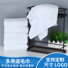 厂家批发毛巾餐巾酒店宾馆洗浴桑拿一次性经编白现货加厚耐用