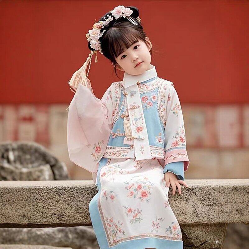 2026 New Style Children's Traditional Costume Princess Outfit for Girls, Autumn and Winter Chinese Style Children's Performance Set Wholesale 2026 New Style Children's Traditional Costume Princess Outfit for Girls, Autumn and Winter Chinese Style Children's Performance Set Wholesale