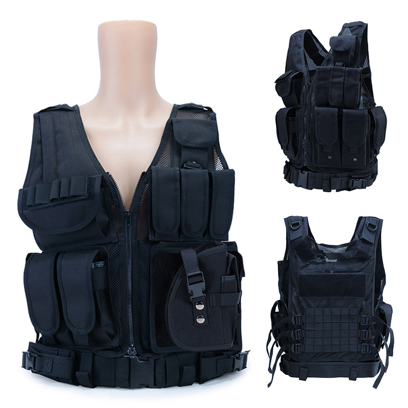 Verano CS entrenamiento anfibio ligero multifuncional camuflaje al aire libre triple bolsillo táctico chaleco táctico rápido desmontaje