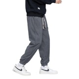 Вельветовые осенние спортивные повседневные брюки для отдыха подходит для мужчин и женщин, дышащие штаны, 300 грамм, свободный крой