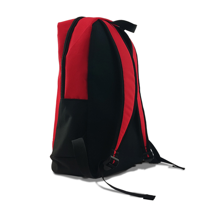 Red backpack for traveling