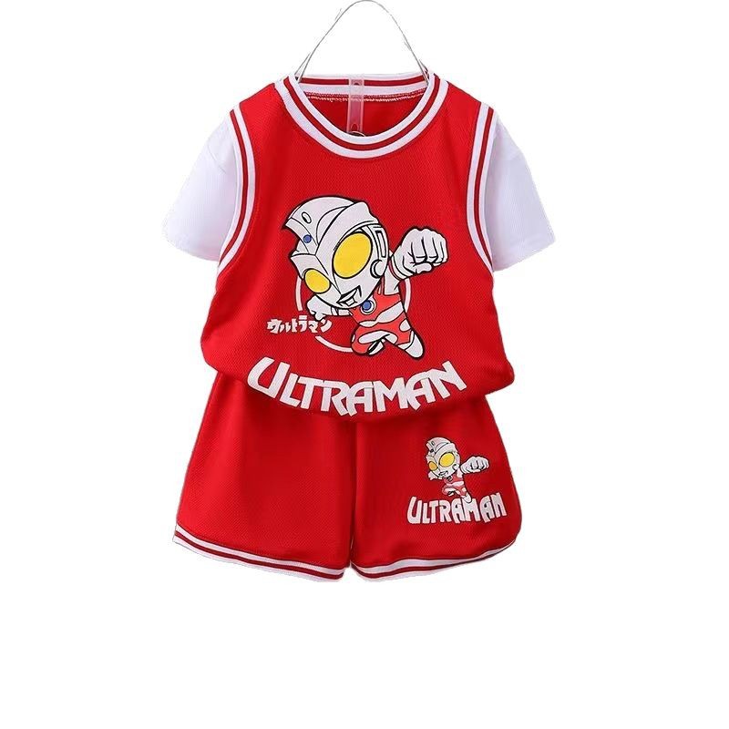 Altman Boys Summer suit 2025 New Children's Basketball Clothes Summer Clothes Boys Children's Sports Fat Handsome Clothes