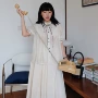 压褶气质法式宽松衬衫