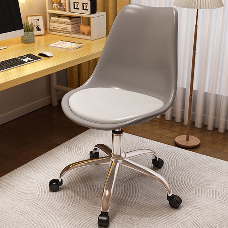 Cojín blanco gris del respaldo + pierna de acero