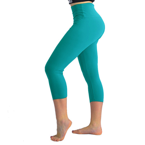 New 7-inch high-waist leggings with tummy control and buttock lifting, fitness yoga pants for women, wholesale