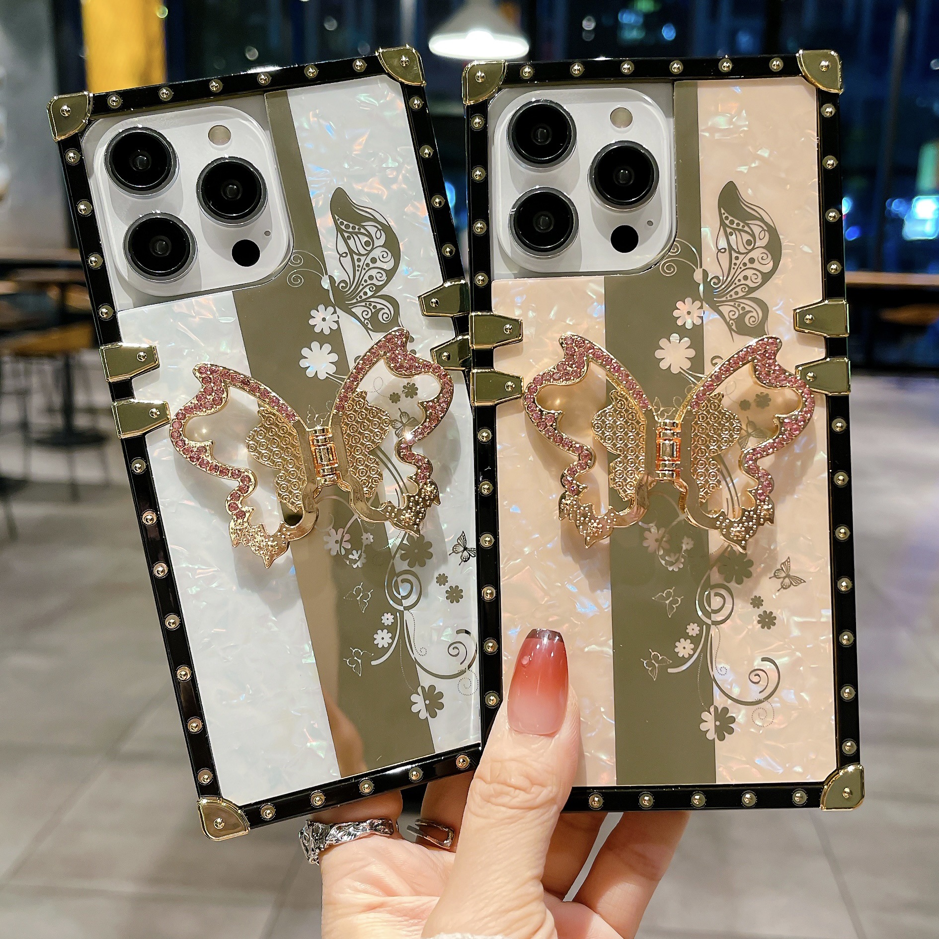 Trendy Butterfly Pattern Phone Case For Iphone 15 Pro Max And S24u_voghion.com