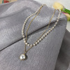 Brand pendant from pearl, necklace, choker, chain for key bag , simple and elegant design