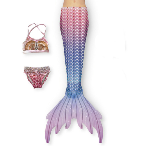 Children Mermaid Swimwear Mermaid Brastraps Fish Tail Girls Princess Dress Costume