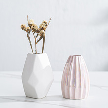 简约几何黑白创意中式陶瓷花瓶家居民宿客厅装饰品摆件跨境专供