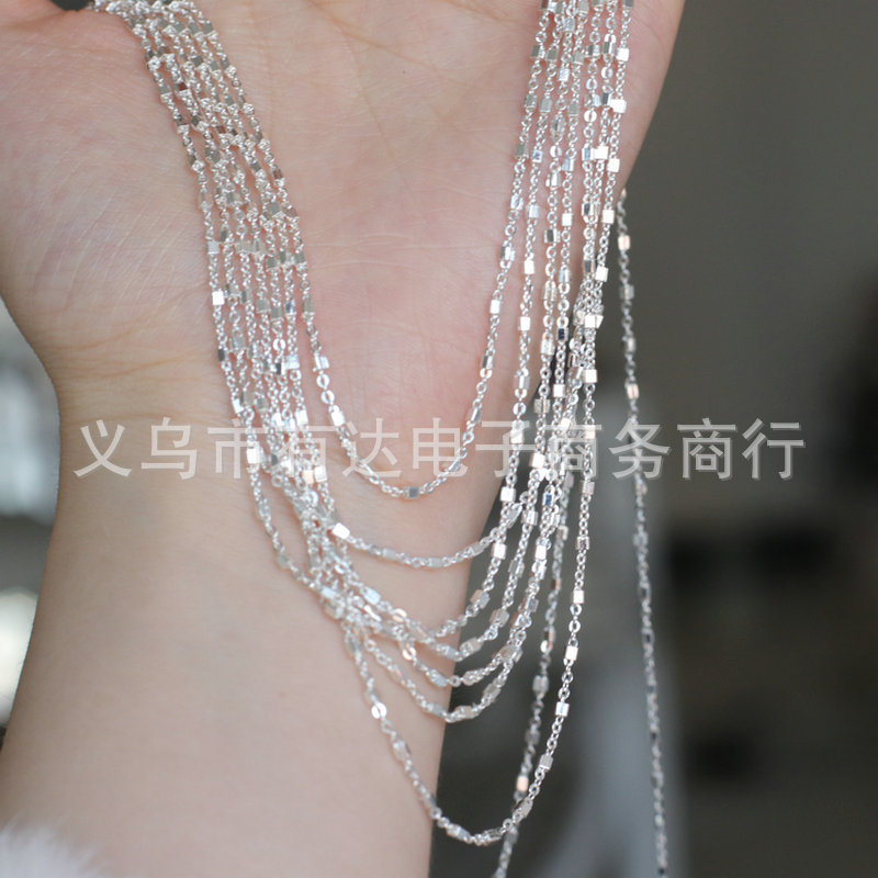 Copper necklace and bracelet with tassels