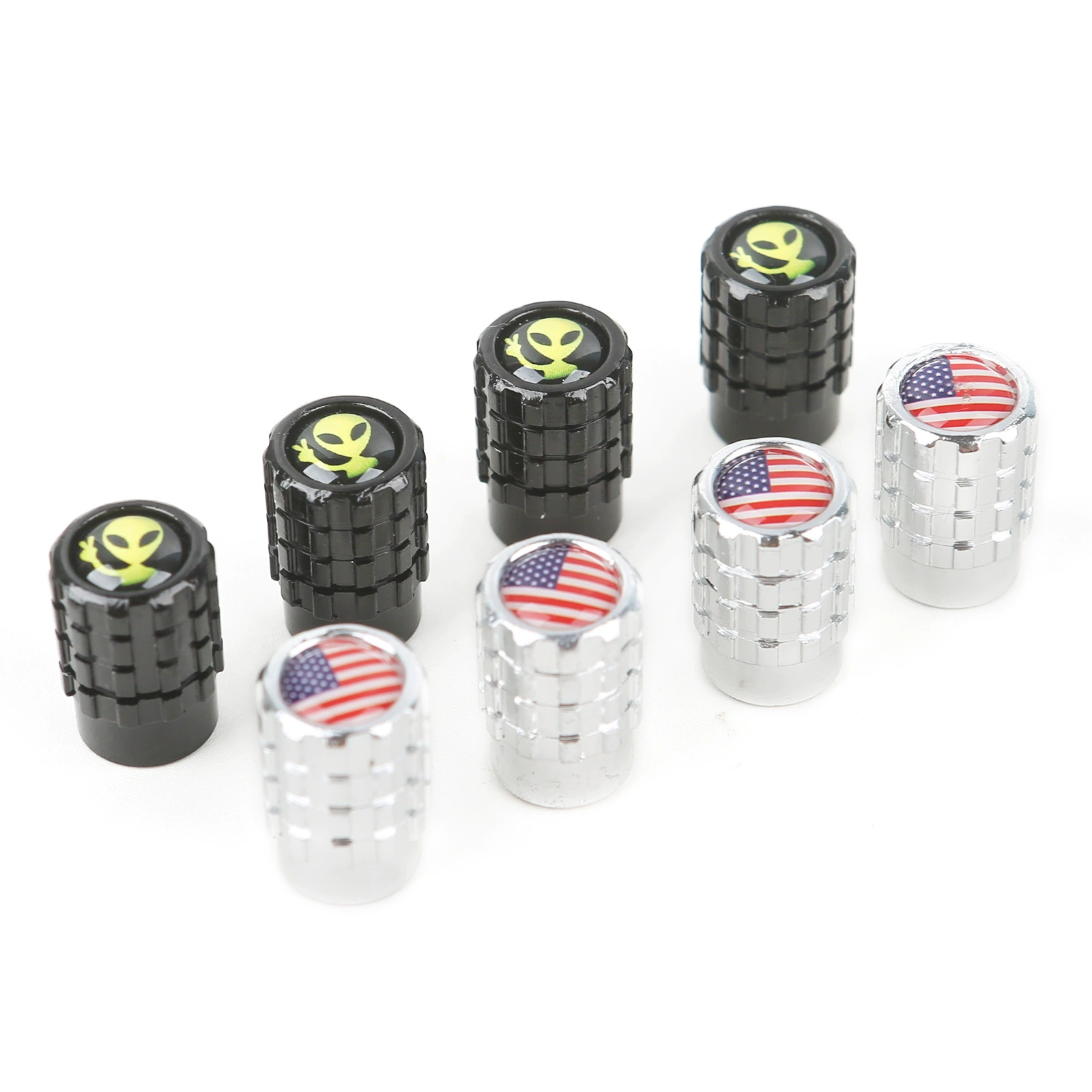 Креативная сетка с накаткой из алюминиевого сплава, автомобильная пылезащитная крышка клапана, сетка с клеевым логотипом, трансграничная крышка для шин, непромокаемая