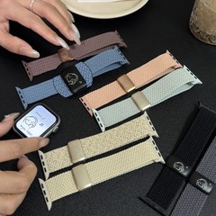 ナイロン编みマグネットMusic小犬用时计バンド対応アップルウォッチiwatch10代98765Ultra/SE