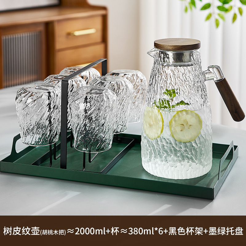 日本製コールドケトルガラス高温耐性食品グレード家庭用夏冷蔵庫コールドケトル大容量冷たい熱湯カップ|undefined
