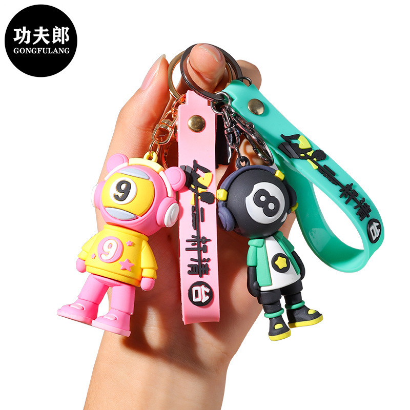New Couple Black 8 Keychain Cute Creative Billiards Key Chain Billiards Cartoon Doll Small Pendant Small Gift New Couple Black 8 Keychain Cute Creative Billiards Key Chain Billiards Cartoon Doll Small Pendant Small Gift