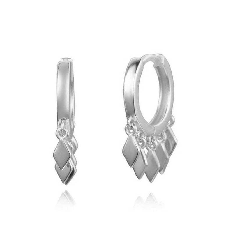 Fashion geometric tassel womens diamondshaped simple fashion stud copper earringspicture2
