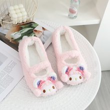 可爱小羊毛绒春季室内棉拖鞋女包跟保暖居家居秋冬夏天月子鞋毛毛