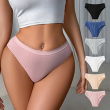 跨境新款高品质纯棉内裤女款中腰女式三角内裤头大码女士内裤批发