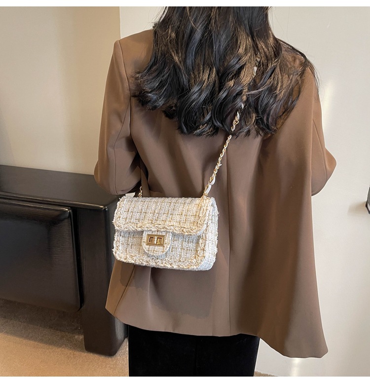 Borsa a tracolla donna con catena piccola borsa a spalla elegante_voghion.com