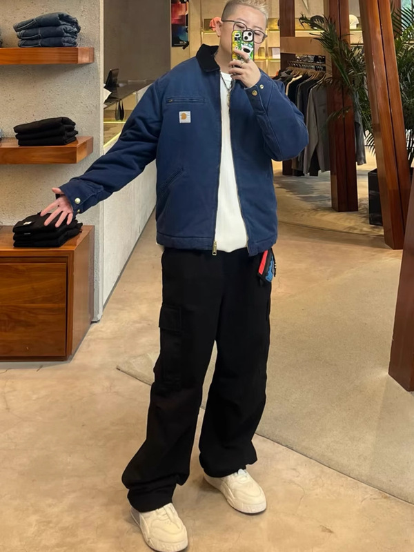 一件代发卡哈特底特律加棉加厚美式复古帆布夹克棉服外套硬派休闲|undefined