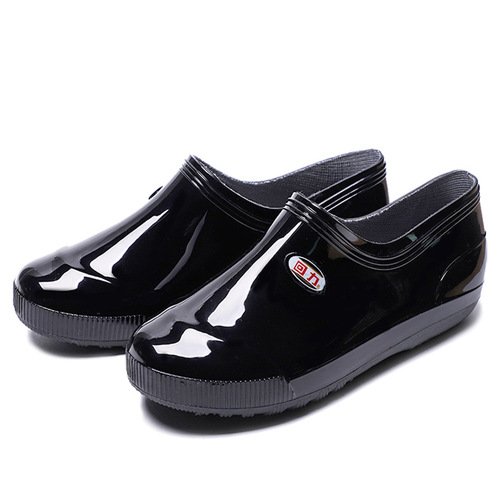 Pull-back rain boots 329 men's shallow rubber shoes men's low-cut short rain boots non-slip kitchen waterproof shoes labor insurance overshoes