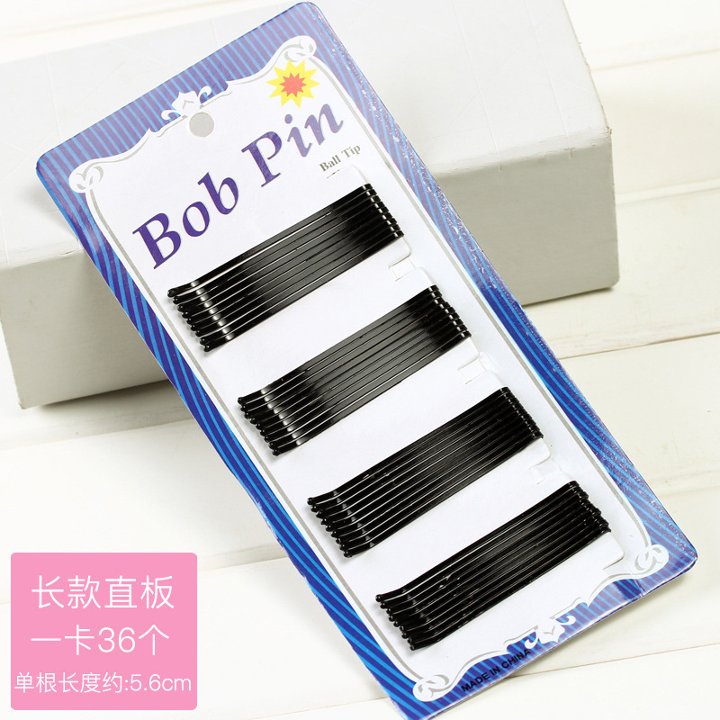 Long straight hair clips [36 pieces in a bag] - about 5.5cm