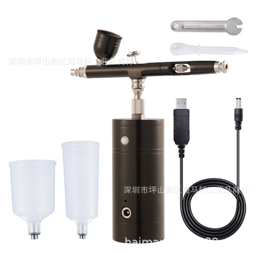 Model airbrush air pump set rechargeable portable air pump airbrush tool coloring novice painting handheld spray paint pump