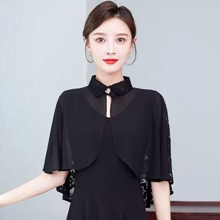 Summer Western-style short cape with small cardigan women's lapel chiffon stitching solid color blouse with skirt thin coat