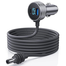 亚马逊爆款数显车充三合一第四代迷你车载30V2DC防水电源线跨境