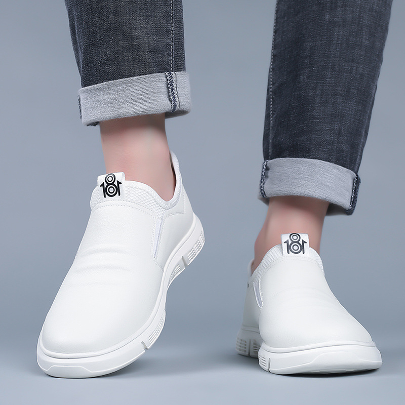 Zapatos de hombre zapatos de cuero casuales de negocios para hombres cómodos zapatos de hombre de superficie suave de fondo suave de Corea zapatos casuales deportivos de comercio exterior