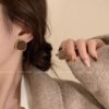 8#Brown earrings-ear needles