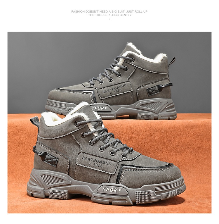 Stivali da uomo in cotone Martin, foderati in pile, caldi e di grandi dimensioni_voghion.com