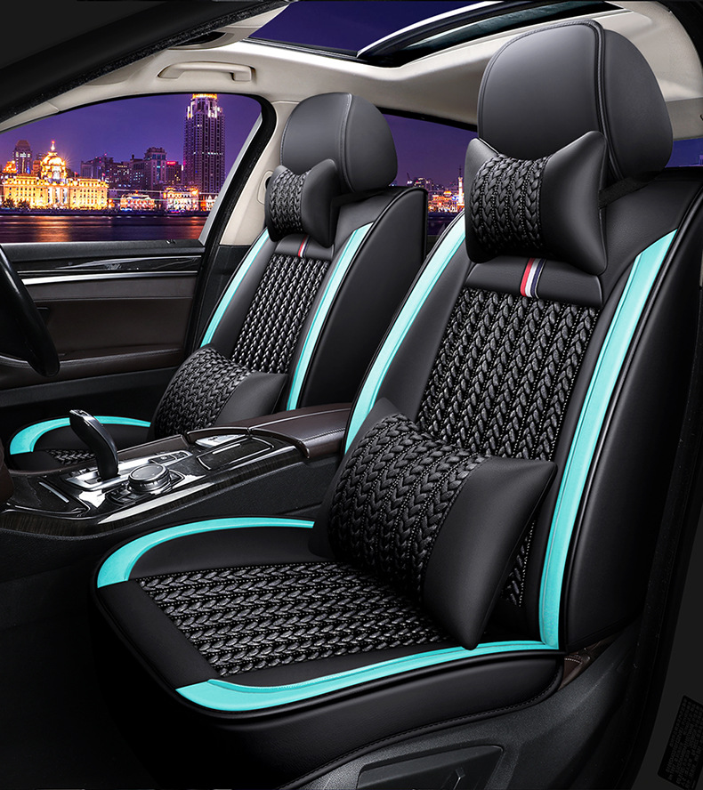 Cross-border foreign trade car seat cushion wear-resistant leather surrounded by four seasons universal seat cover source factory foreign trade wholesale