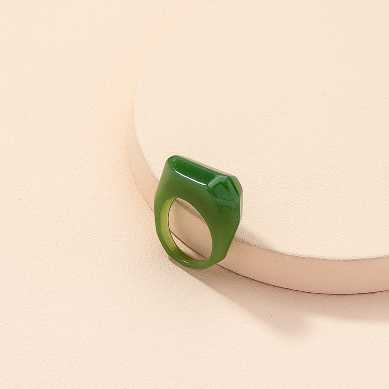 wholesale jewelry geometric acrylic ring Nihaojewelry