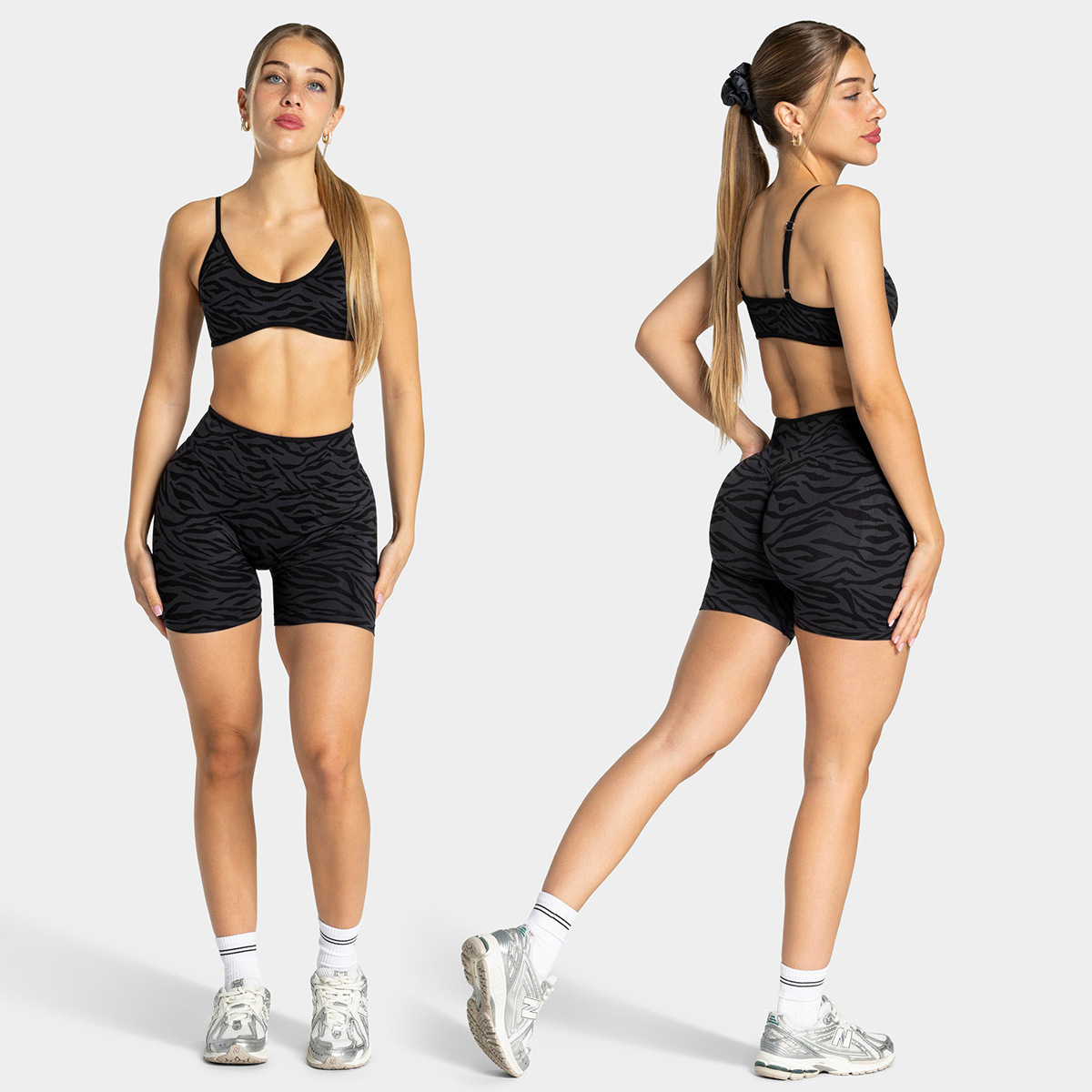 Pantalones cortos de yoga transfronterizos, cintura alta, caderas sin costuras, secado rápido, elástico, pantalones cortos apretados, deportivos, corredores, pantalones cortos de fitness