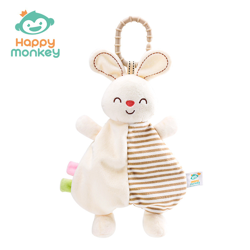 Juguete Colgante para Cuna Happymonkey, Toalla de Confort para Bebés de 0 a 1 Año, Juguete Masticable para Calmar el Sueño y la Educación Temprana