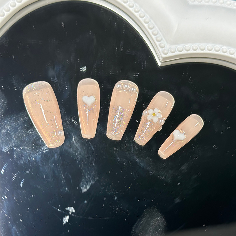 Yiyi Dance 10 piezas de uñas hechas a mano, terapia de luz, uñas, dopamina, uñas, uñas, parches al por mayor