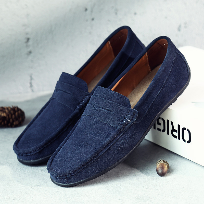 Aliexpress Four Seasons Nubuck Leather Beanie Shoes Lightweight Slip-On Beanie Shoes Cross-Border Large Size Loafers Simple Men's Shoes Aliexpress Four Seasons Nubuck Leather Beanie Shoes Lightweight Slip-On Beanie Shoes Cross-Border Large Size Loafers Simple Men's Shoes