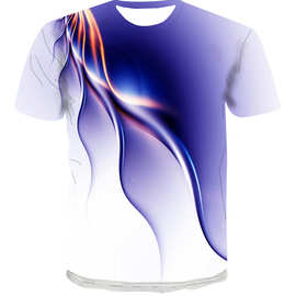 夏季新款3D印花时尚休闲短袖T恤男迷彩速干圆领批发可来图片做log