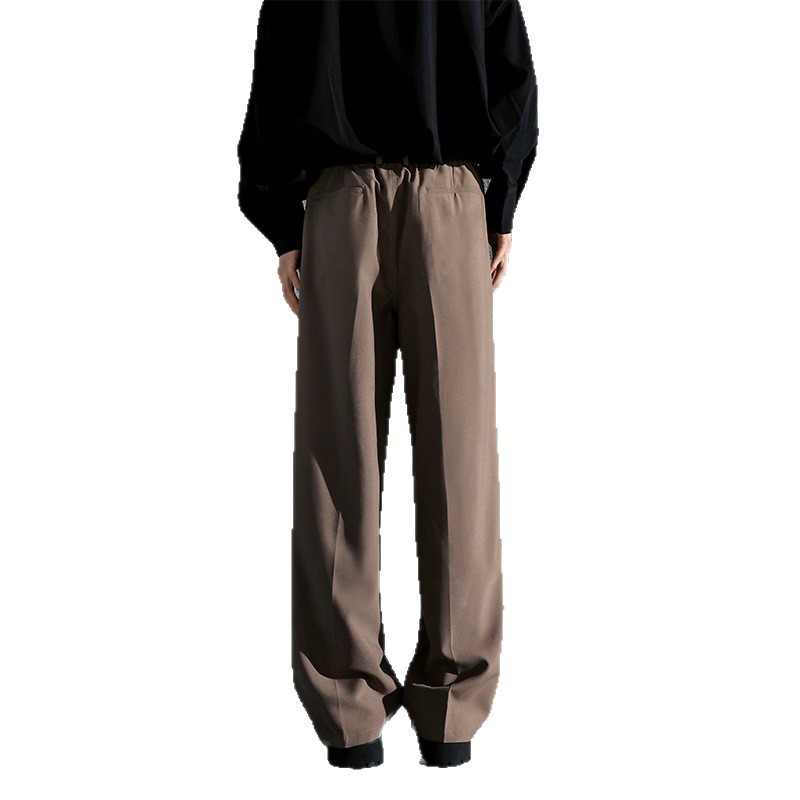 Nuevos pantalones negros rectos y sueltos para niños sensación de colgar primavera y otoño pantalones casuales pantalones de traje de cintura alta estadounidenses image 5