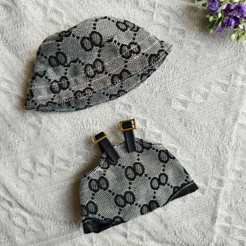 ラブブベビー服新商品2025着用可能ビニールラブブ人形周辺かわいい着せ替えビッグブランドオーバーオールセット|undefined
