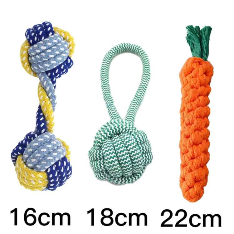 Juguetes para perros al por mayor, molares, cuerdas resistentes a morder, nudos, perros pequeños, medianos y grandes, teddy, cuerda de algodón para mascotas, bolas de juguete, suministros para mascotas