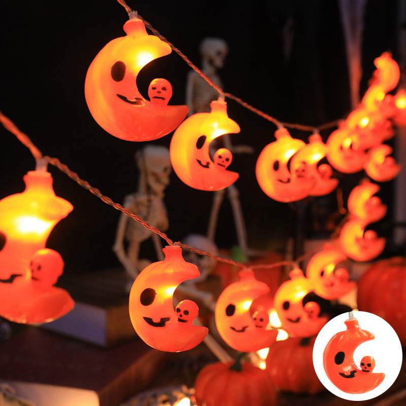 人気LEDクロスボーダーアマゾンハロウィンデコレーションパンプキンゴーストライトストリング装飾飾り付け吊り下げ飾りハロウィンデコレーション|undefined