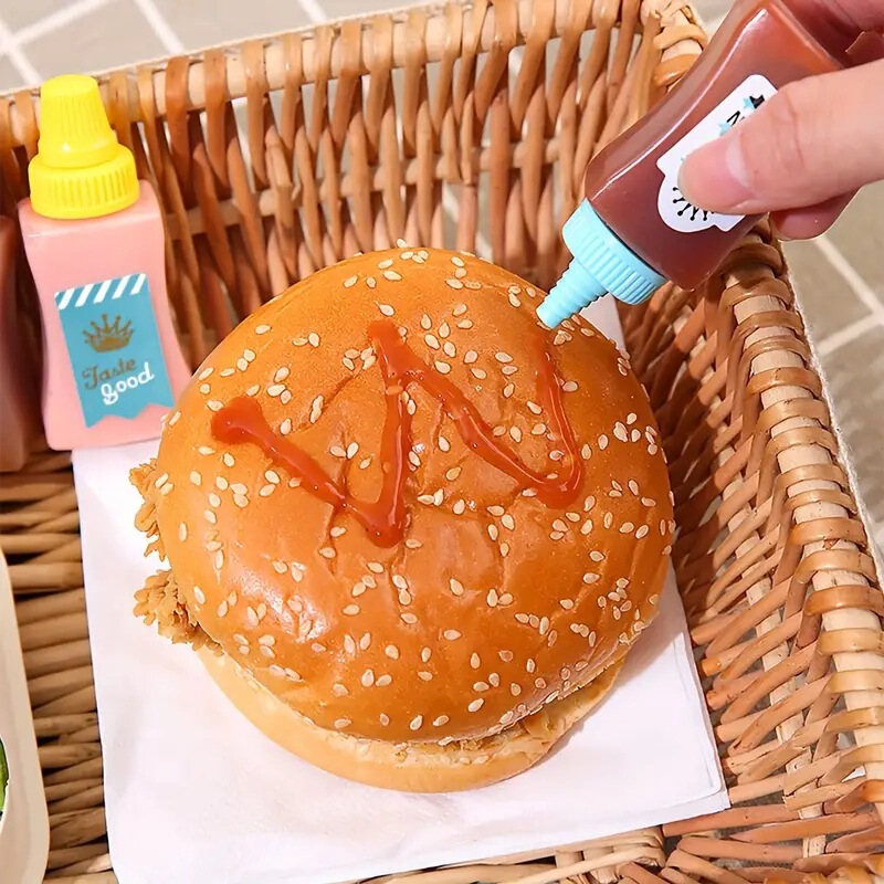 キッチン家庭用ミニ調味料ボトルトマトサラダハニースクイーズボトルソースボトル食品グレードのスクイーズボトルクロスボーダー|undefined