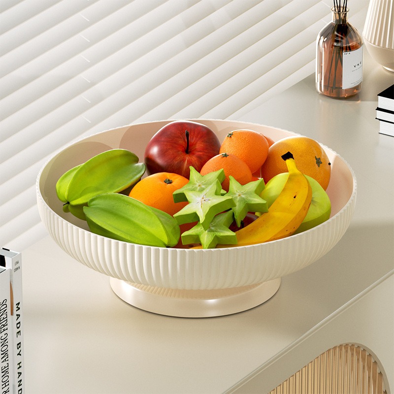 Sala de estar doméstica 2024 nueva mesa de té de alto valor, bandeja de frutas, bandeja de frutas secas de alta calidad, bandeja de drenaje de lujo ligera