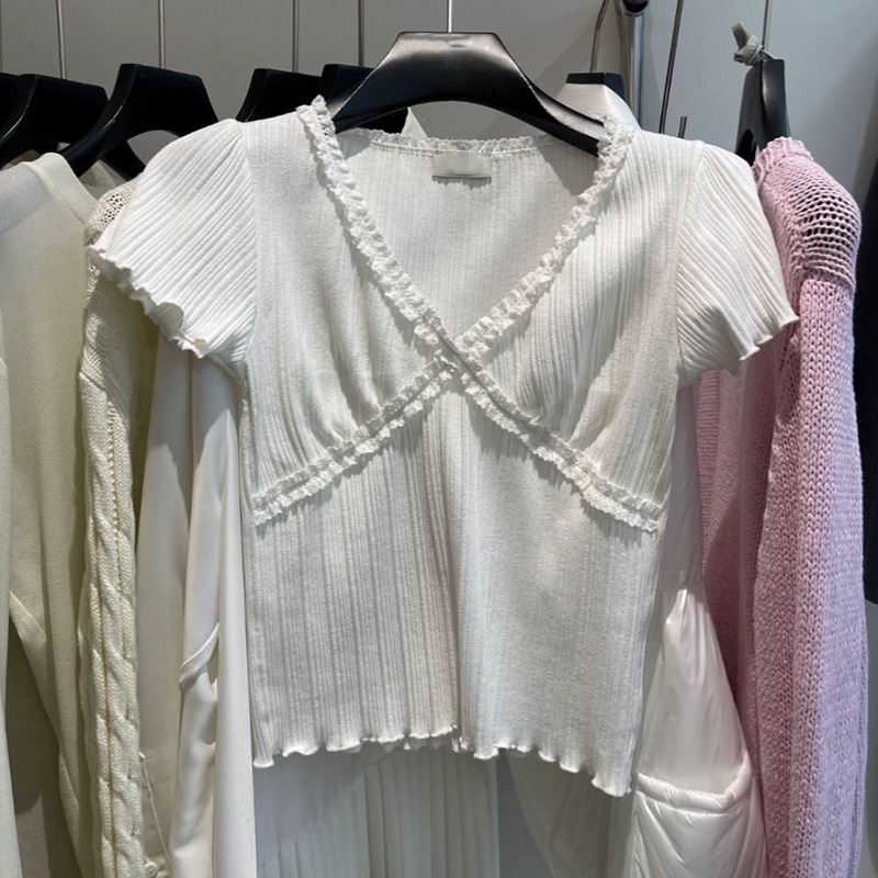 Summer solid comfortable elastic T-shirt